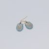 Blue & Gold Czech Glass Owl Earrings-0047