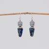 Silver & Blue Buddha Earrings-0068