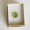 Box Green with Blue enameled flower necklace