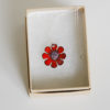 Box Red with Purple enameled flower necklace