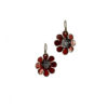 Close Red with purple en flower earrings