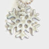 SN FB White back Snowflake Necklace
